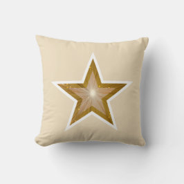 Cojín Decorativo "Oro" Star White crema blanca espalda blanca