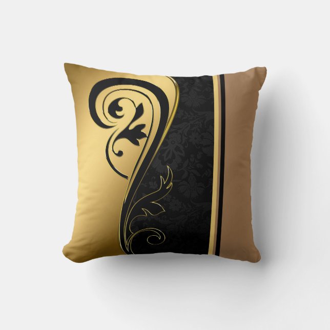 Cojín Decorativo Oro y negro (Anverso)
