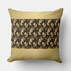 Cojín Decorativo Oro y negro abstracto personalizado