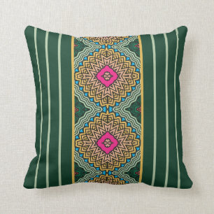 Cojín Decorativo Orquesta verde amarilla rosa y azul