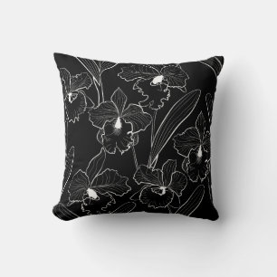 Cojín Decorativo Orquídea , Cattleya , boceto