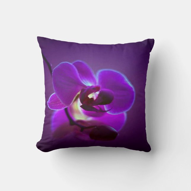 Cojín Decorativo Orquídea púrpura (Anverso)