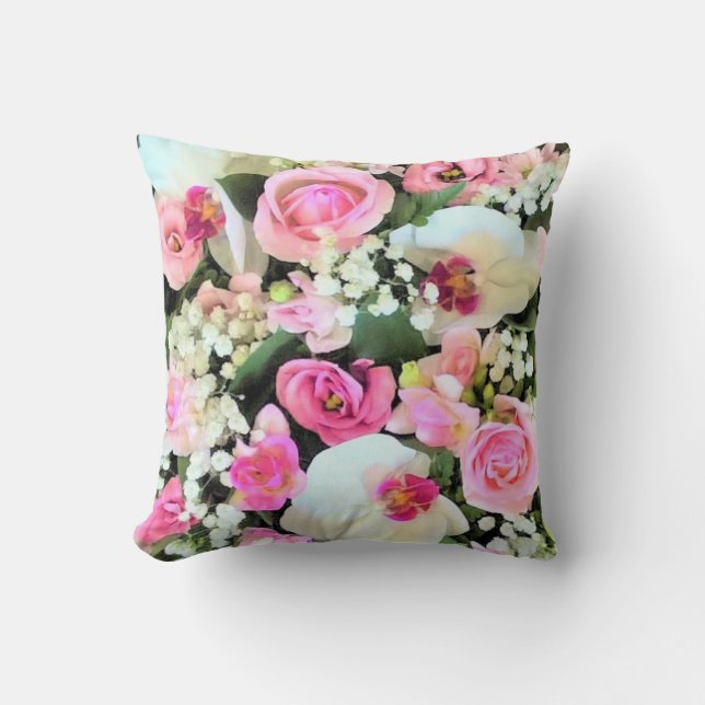 Cojín Decorativo Orquídea rosa (Anverso)