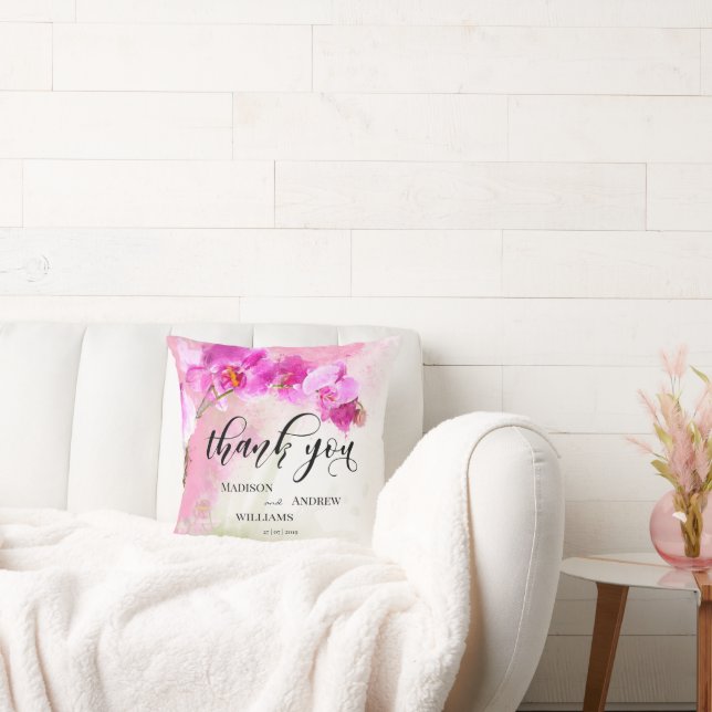 Cojín Decorativo Orquídea Rosa Splash (Sofá)