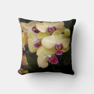 Cojín Decorativo Orquídeas de rosa y amarillo
