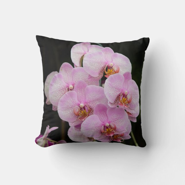 Cojín Decorativo Orquídeas rosadas de bonito (Anverso)