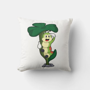 Cojín Decorativo Oruga con Hoja