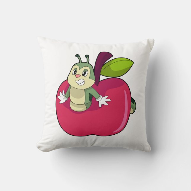 Cojín Decorativo Oruga de manzana (Anverso)