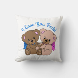 Cojín Decorativo Os amo osos de peluche abrazando