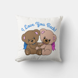 Cojín Decorativo Os amo osos de peluche abrazando