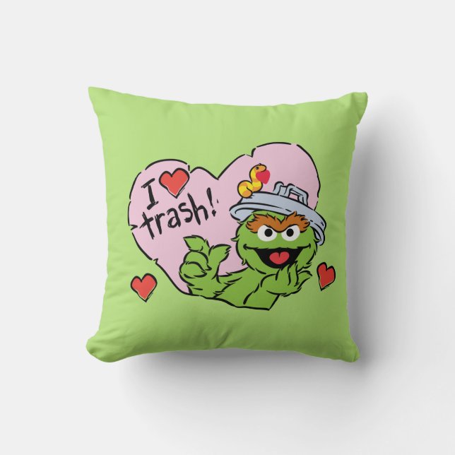 Cojín Decorativo Oscar "I love Trash" Valentine (Anverso)