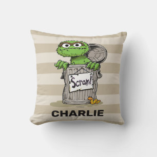 Cojín Decorativo Oscar vintage personalizado al grito de Grouch