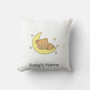 Cojín Decorativo Osito bebé Chibi lindo durmiendo en la luna person