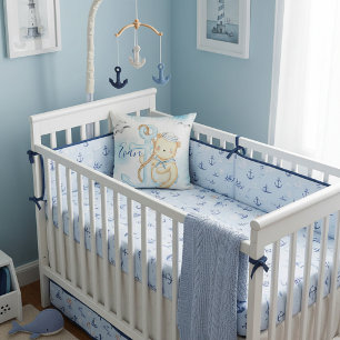 Cojín Decorativo Osito bebé marinero lindo personalizado