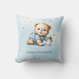 Cojín Decorativo Osito de peluche con botella de bebé