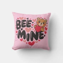Cojín Decorativo Osito de peluche Cute Bee Mine Día de San Valentín
