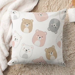 Cojín Decorativo Osito Lindo Sosteniendo Corazón -- Guardería Paste