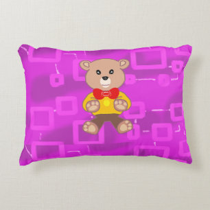 Cojín Decorativo Osito Teddy Pajarita Bonito Nave Espacial
