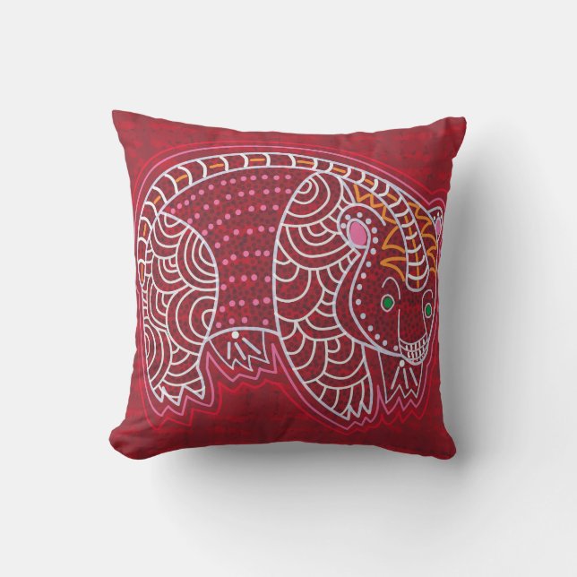 Cojín Decorativo Oso aborigen (Anverso)