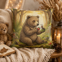 Oso adorable y amigo hormiga Animales del bosque 