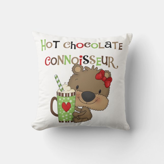 Cojín Decorativo Oso caliente del chica de ChocolateConoisseur (Anverso)