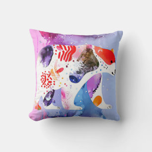 Cojín Decorativo Oso celestial con una sonrisa         