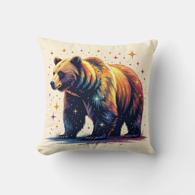 Cojín Decorativo Oso con estrellas (Anverso)