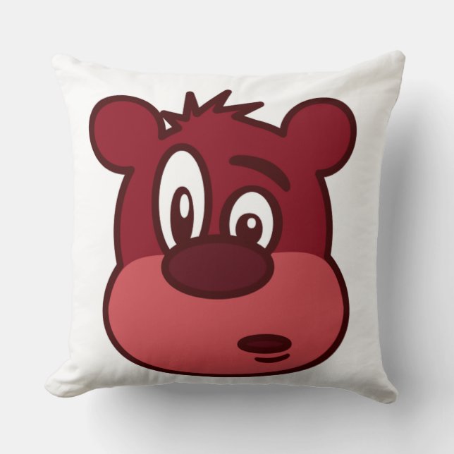 COJÍN DECORATIVO OSO DE CARA DIVERTIDO (Anverso)