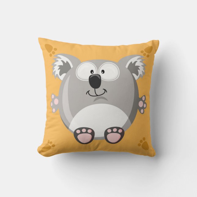 Cojín Decorativo Oso de koala de círculo lindo (Anverso)