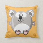 Cojín Decorativo Oso de koala de círculo lindo<br><div class="desc">de mi serie de círculo</div>