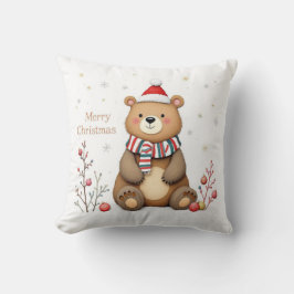 Cojín Decorativo Oso de Navidad