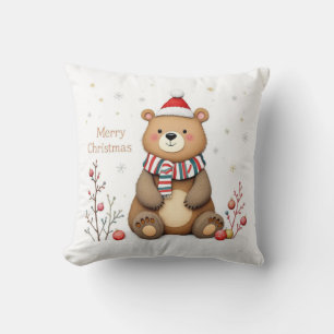 Cojín Decorativo Oso de Navidad