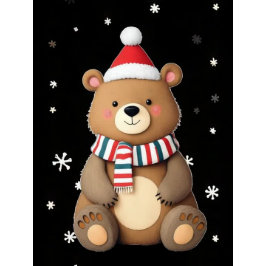 Cojín Decorativo Oso de Navidad