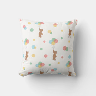 Cojín Decorativo Oso de peluche con globos