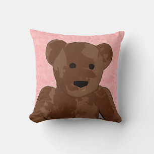 Cojín Decorativo Oso de peluche de color rosa
