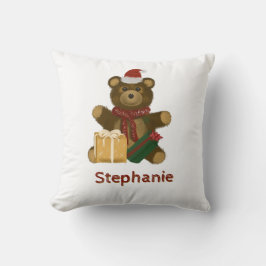 Cojín Decorativo Oso de peluche de Navidad