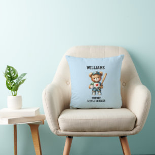 Cojín Decorativo Oso de peluche futuro jugador de béisbol