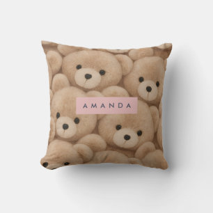 Cojín Decorativo Oso de peluche Kawaii personalizado