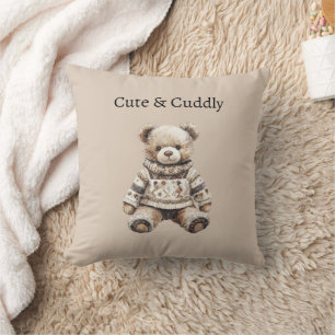 Cojín Decorativo Oso de peluche lindo y adorable