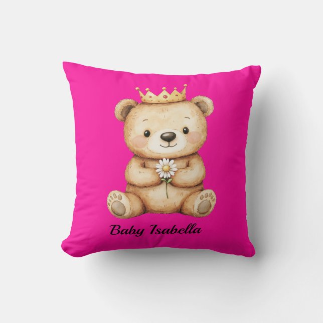 Cojín Decorativo Oso de peluche personalizado (Anverso)