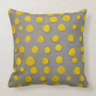 Cojín Decorativo Oso de peluche / Puntos de polka amarillos