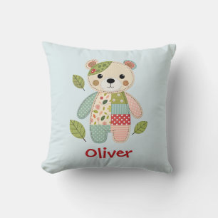 Cojín Decorativo Oso de trabajo en mosaico