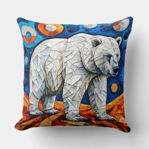 Cojín Decorativo Oso de vidrio emplomado