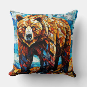 Cojín Decorativo Oso de vidrio emplomado