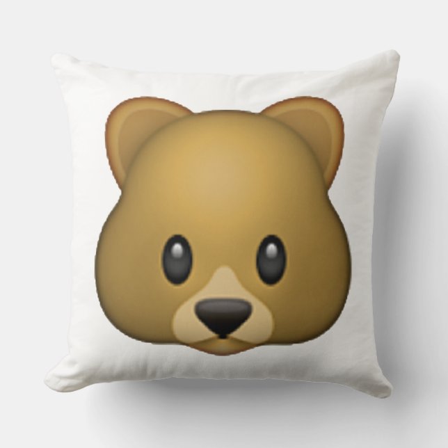 Cojín Decorativo Oso - Emoji (Anverso)