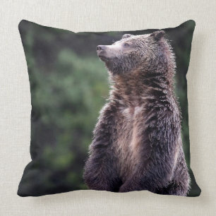 Cojín Decorativo Oso grizzly derecho