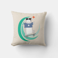 Oso Hipster montando una patineta