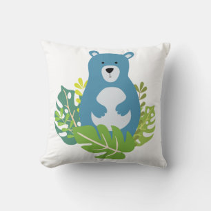 Cojín Decorativo oso lindo en el bosque