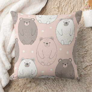 Cojín Decorativo Oso Lindo - Suave Bosque Pastel (2)