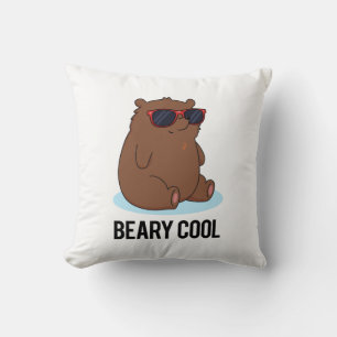 Cojín Decorativo Oso Marrón Divertido Juego de Palabras Genial